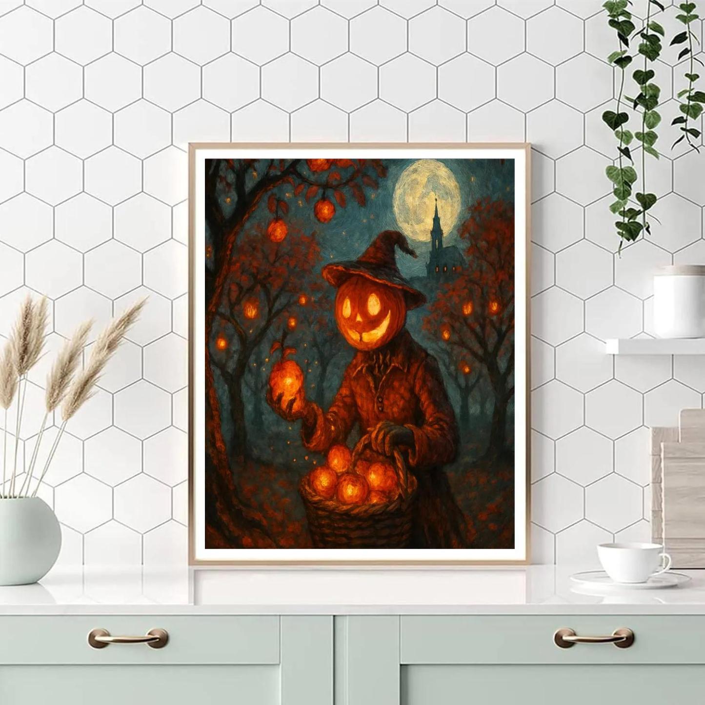 Midnight Orchard Lantern Harvest Paint by numbers kits