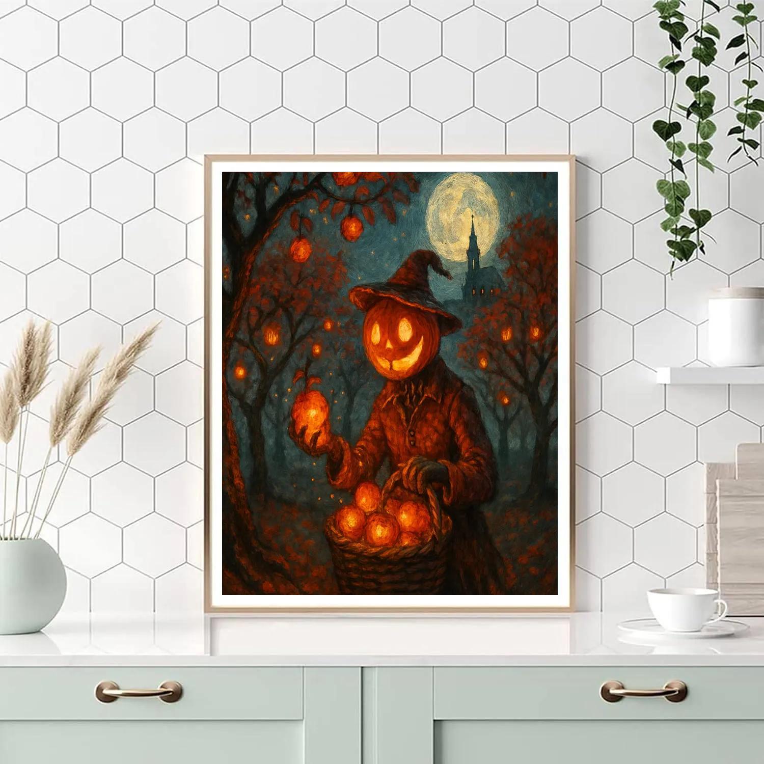 Midnight Orchard Lantern Harvest Paint by numbers kits