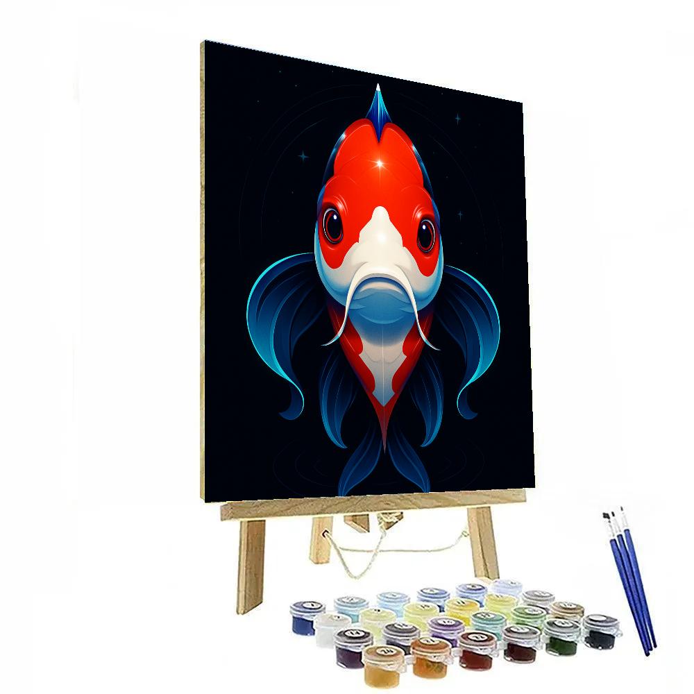 Celestial Mirror Koi DIY paint by numbers