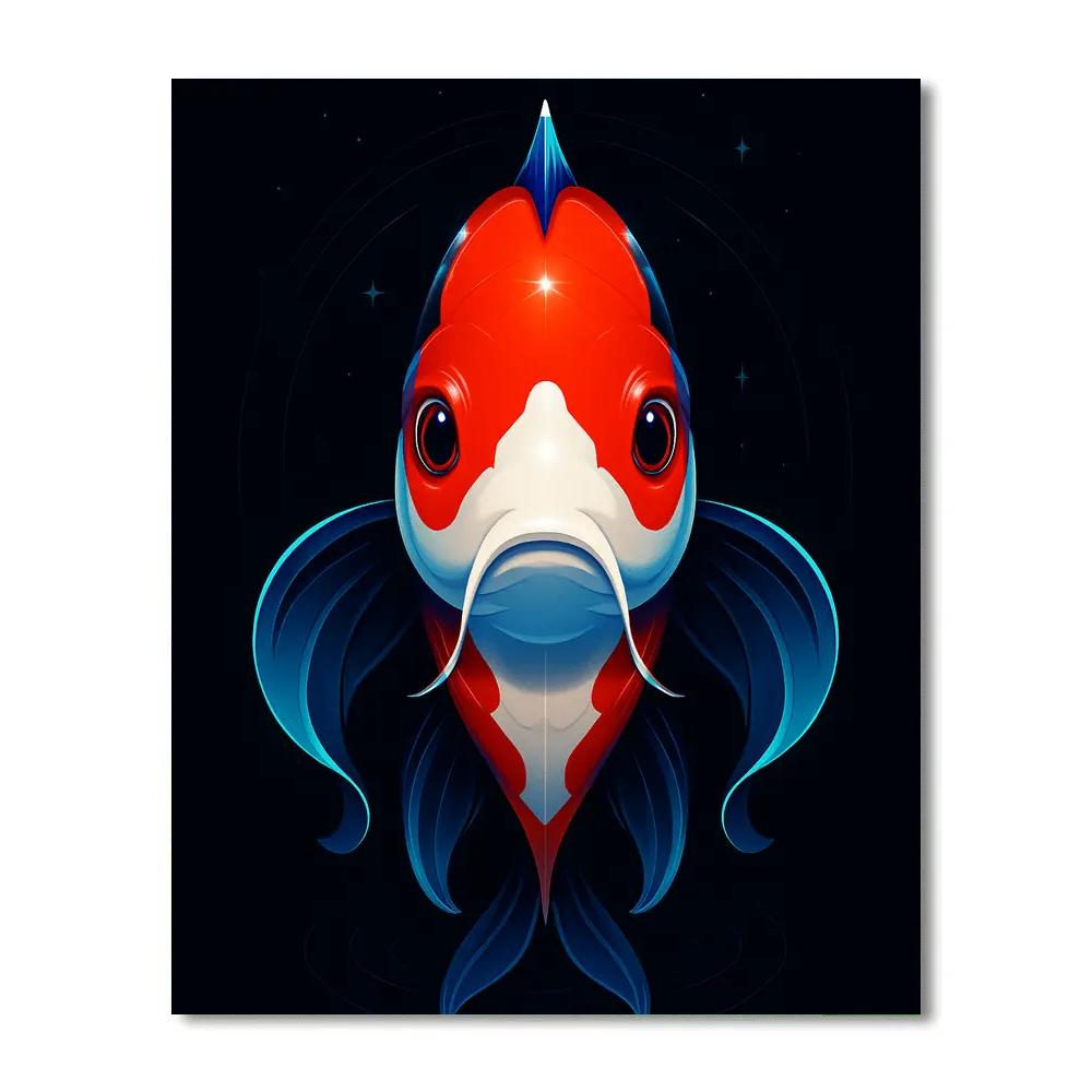 Celestial Mirror Koi DIY paint by numbers