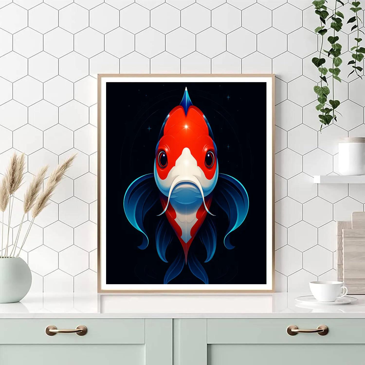 Celestial Mirror Koi DIY paint by numbers