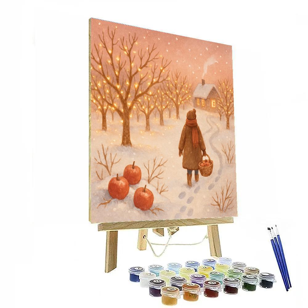 The Cinnamon Orchard Snowfall Paint by numbers kits