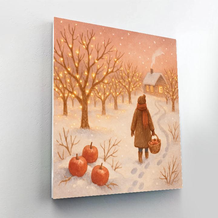 The Cinnamon Orchard Snowfall Paint by numbers kits