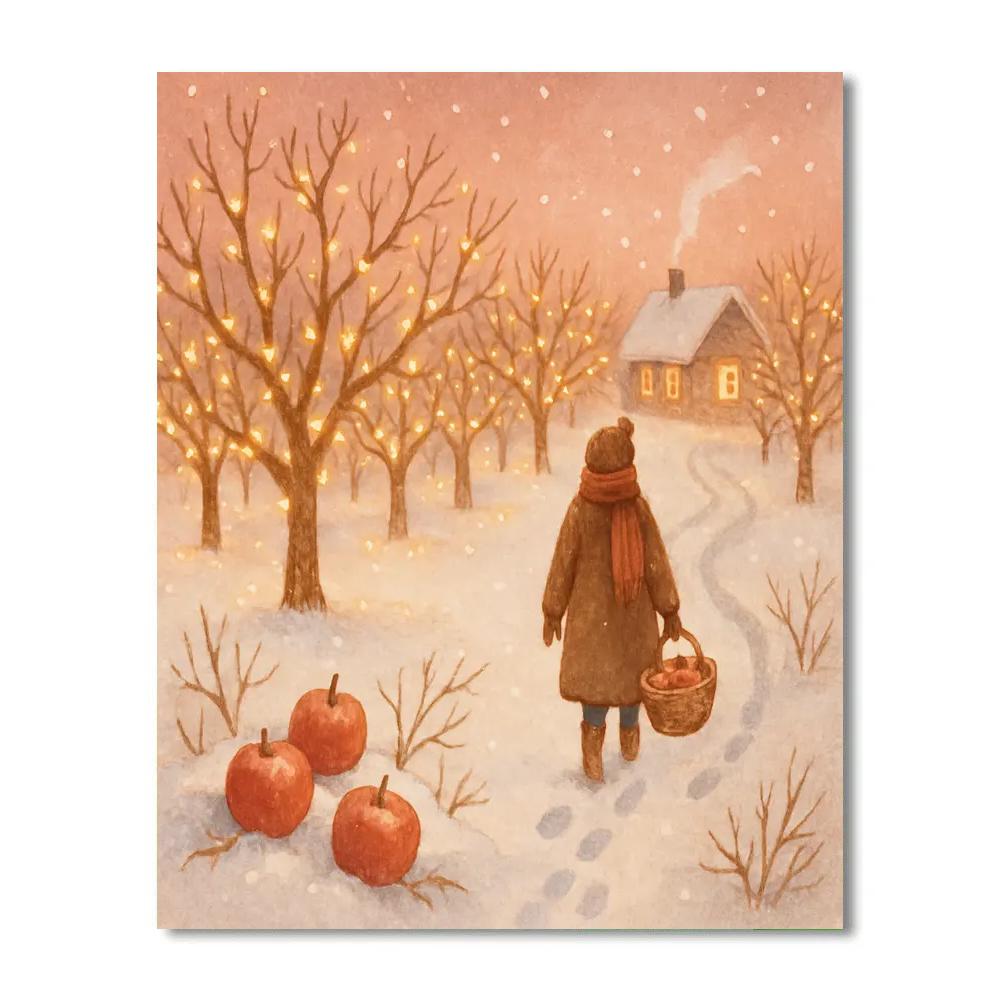The Cinnamon Orchard Snowfall Paint by numbers kits