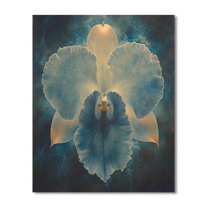 Michelangelo Inspired Nebula Orchid Spiral Number painting