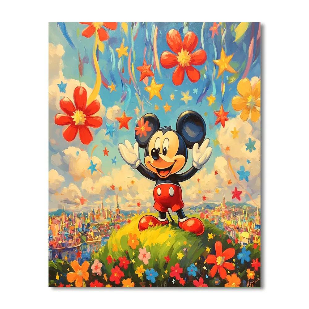 Mickey Mouse Sky Garden Parade Painting by numbers kit