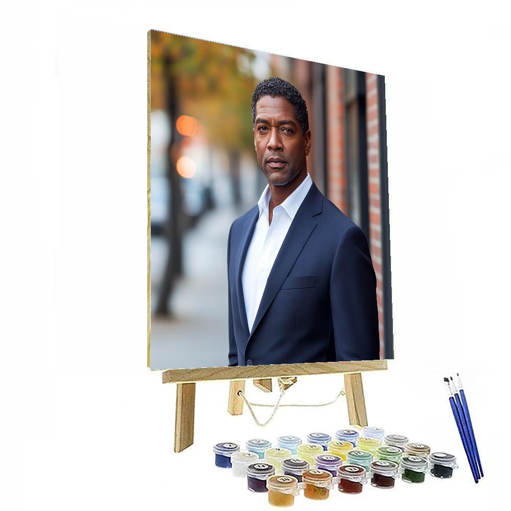 Denzel Washington The Voice Of Gravity And Grit Number painting