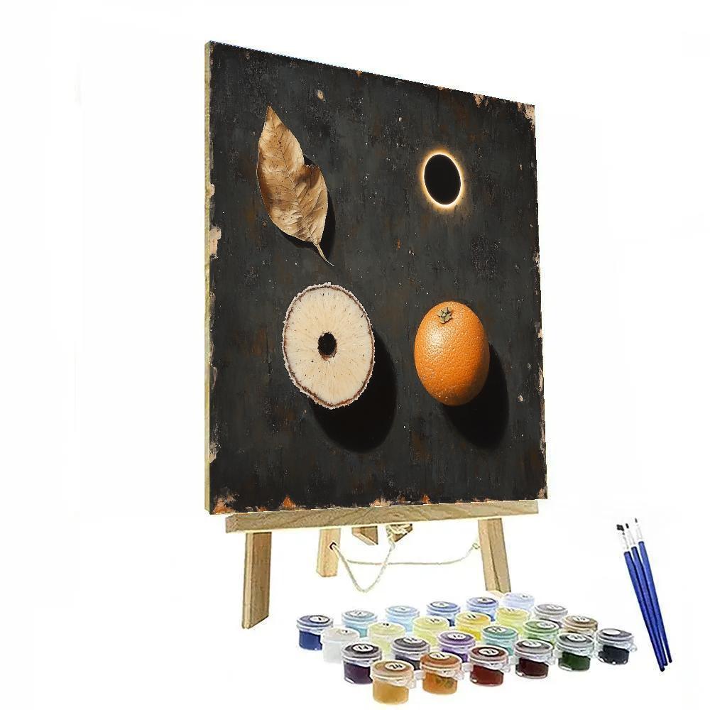 Caravaggio Inspired Citrus Eclipse Stillness Number painting