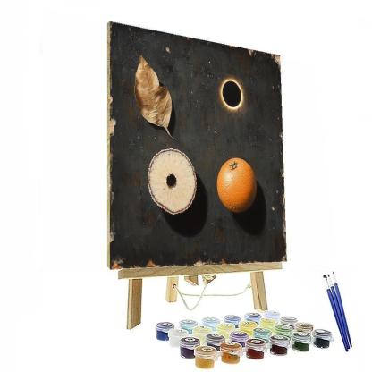 Caravaggio Inspired Citrus Eclipse Stillness Number painting