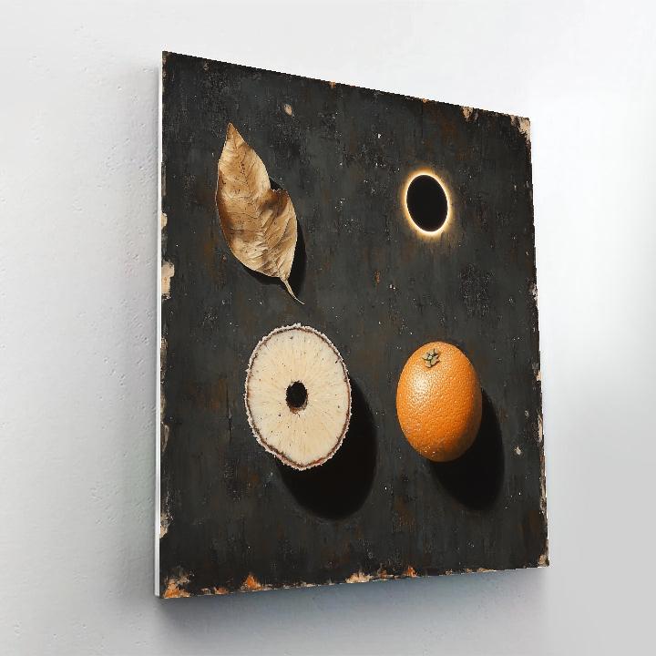 Caravaggio Inspired Citrus Eclipse Stillness Number painting