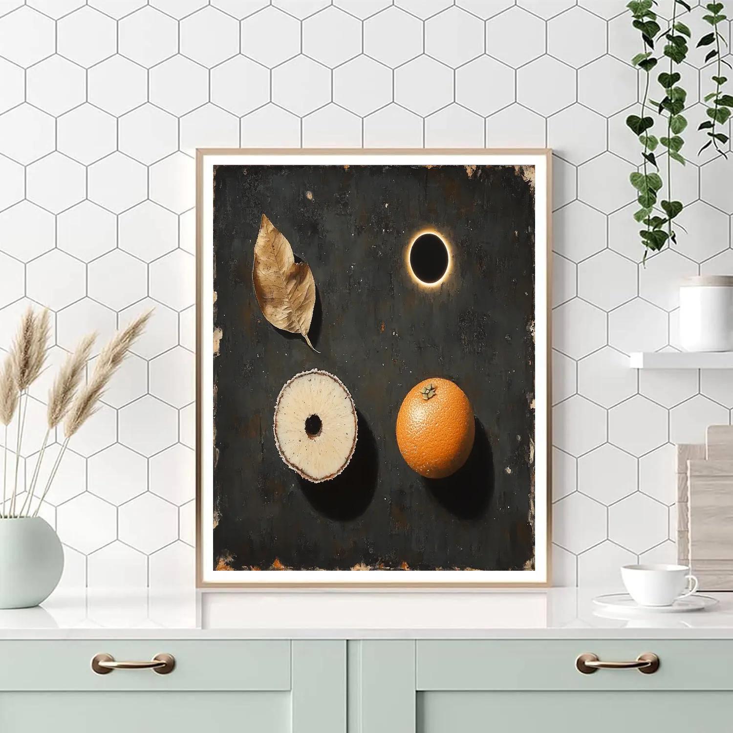 Caravaggio Inspired Citrus Eclipse Stillness Number painting