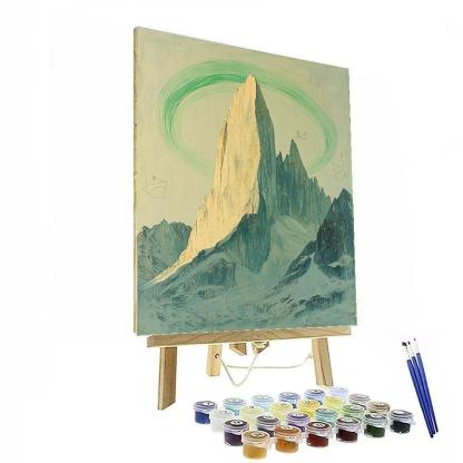 Michelangelo Inspired Aurora Strata Mountain Paint by numbers kits