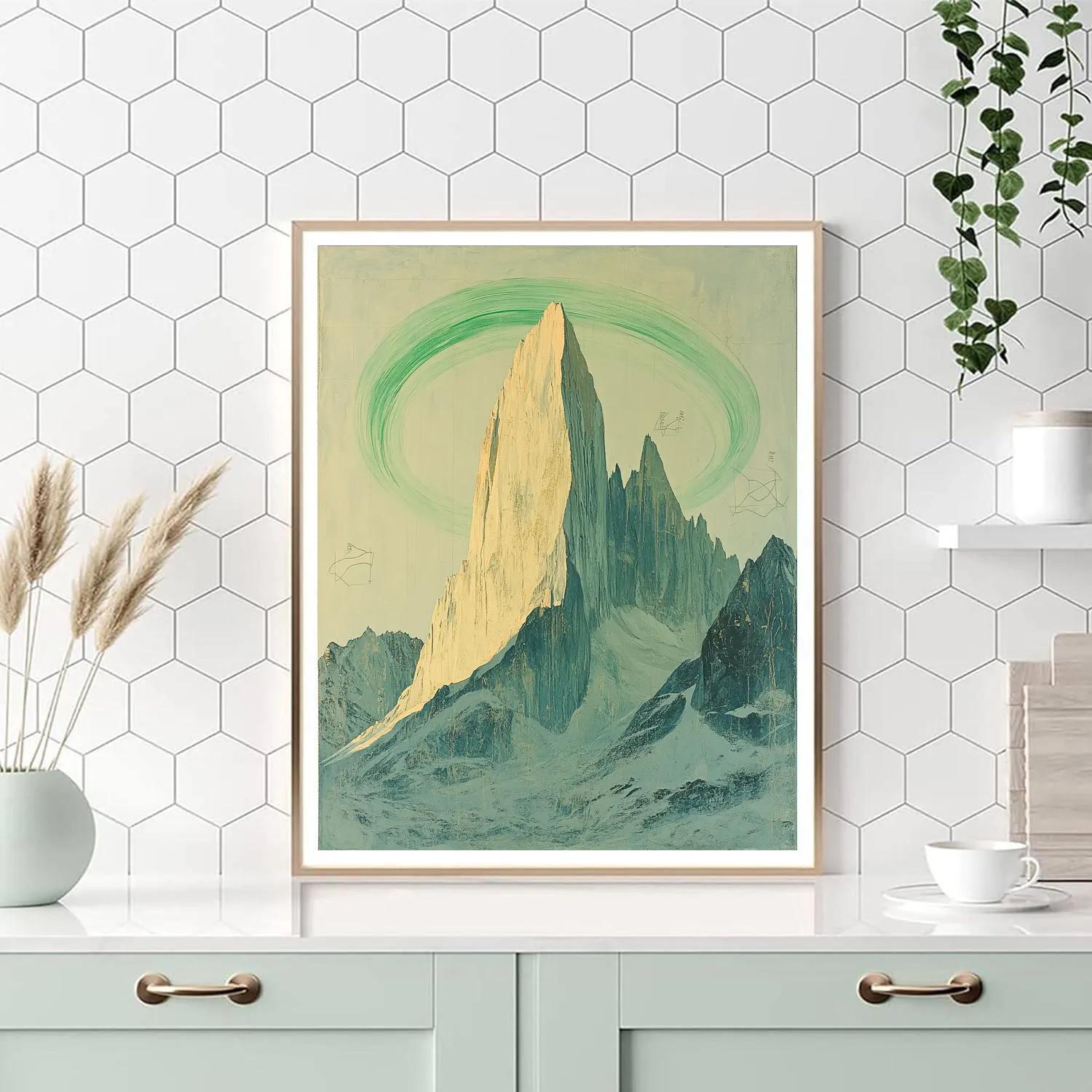 Michelangelo Inspired Aurora Strata Mountain Paint by numbers kits