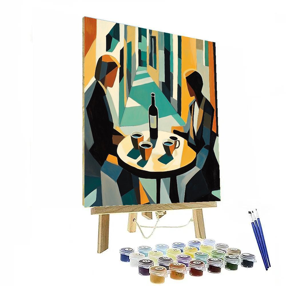 Pablo Picasso Inspired Cafe Conversation DIY paint by numbers