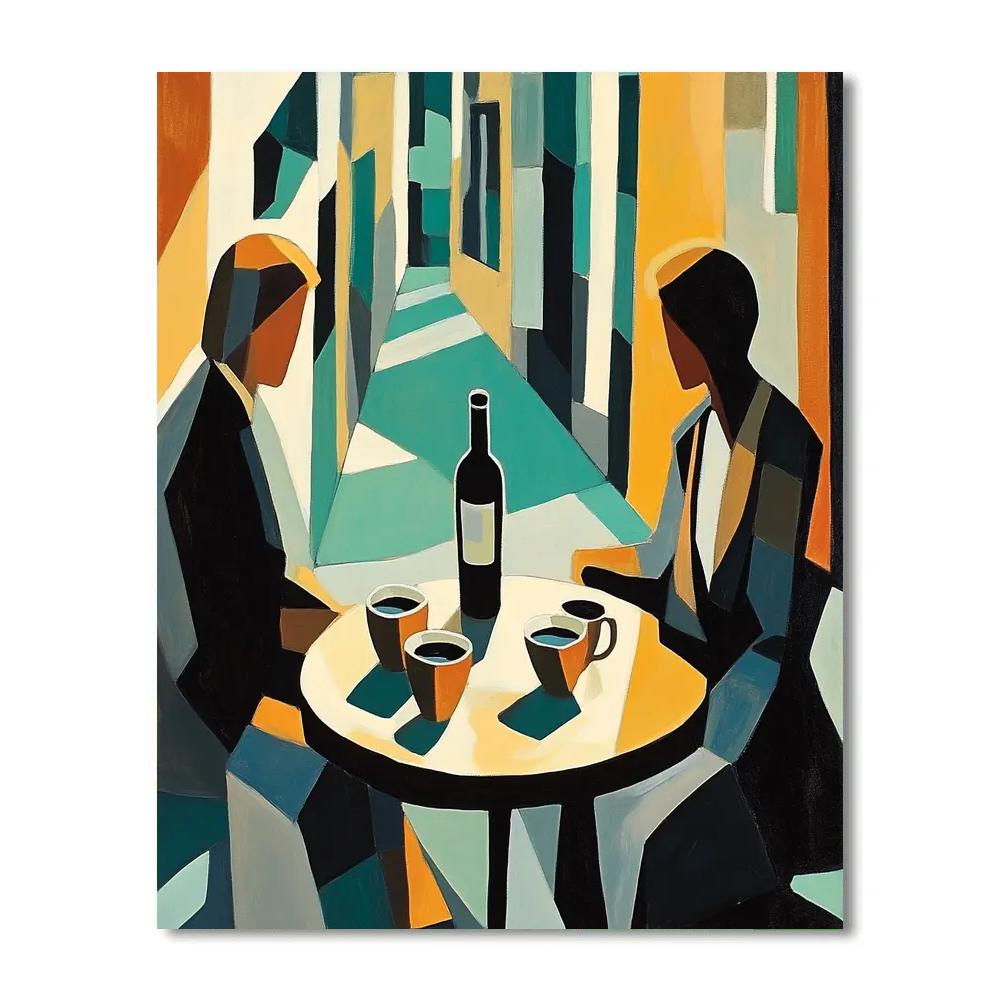 Pablo Picasso Inspired Cafe Conversation DIY paint by numbers