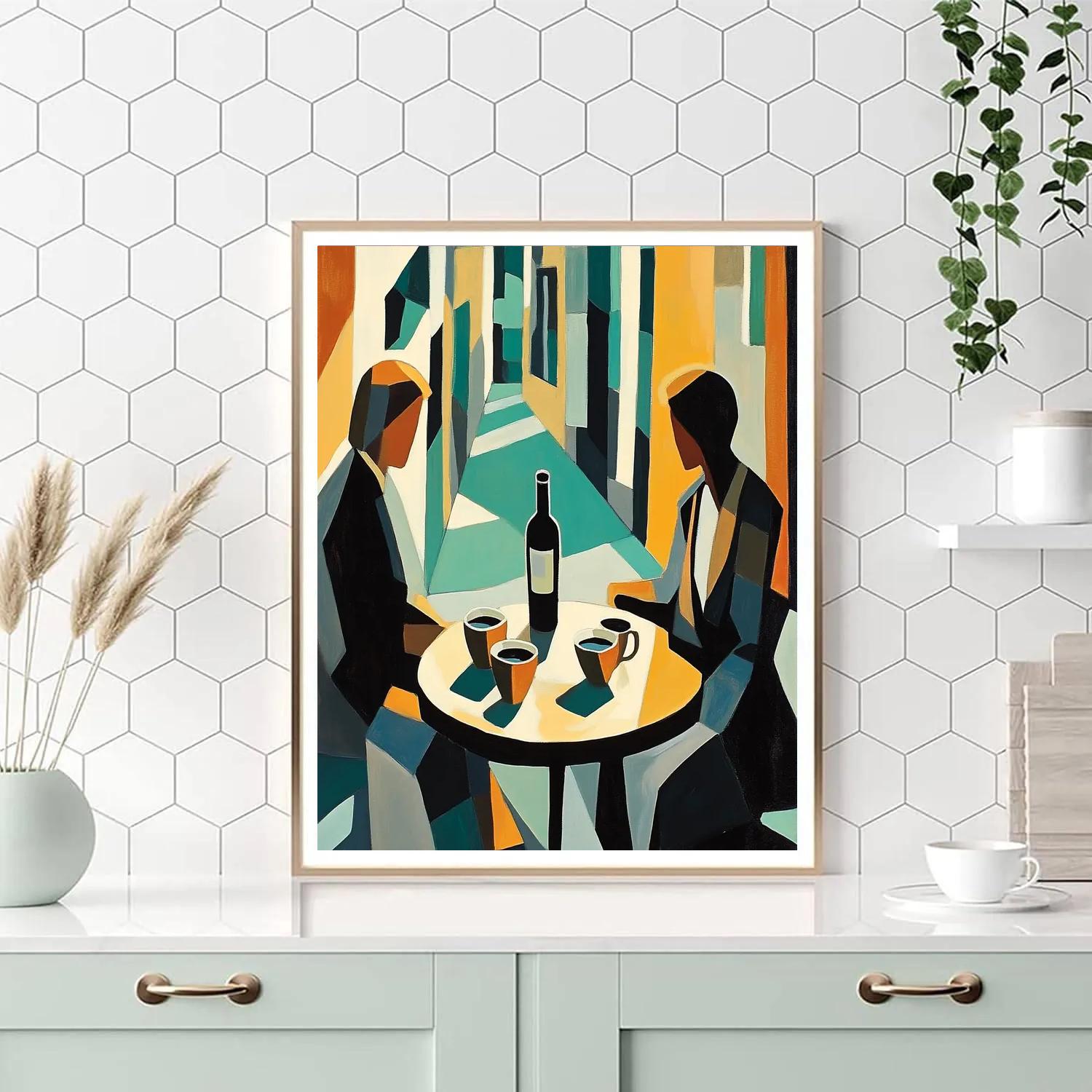 Pablo Picasso Inspired Cafe Conversation DIY paint by numbers