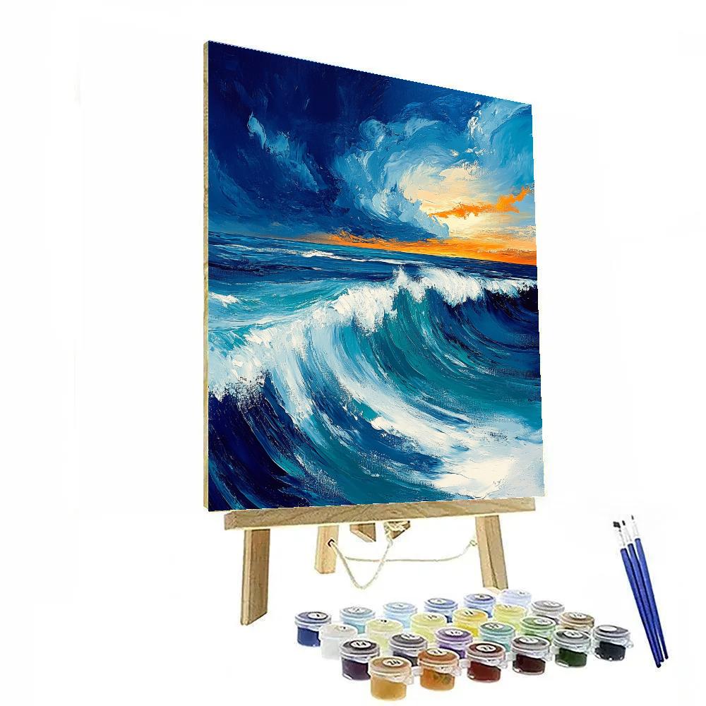 Emily Carr Inspired Stormlit Pacific Breakers Paint by numbers kits