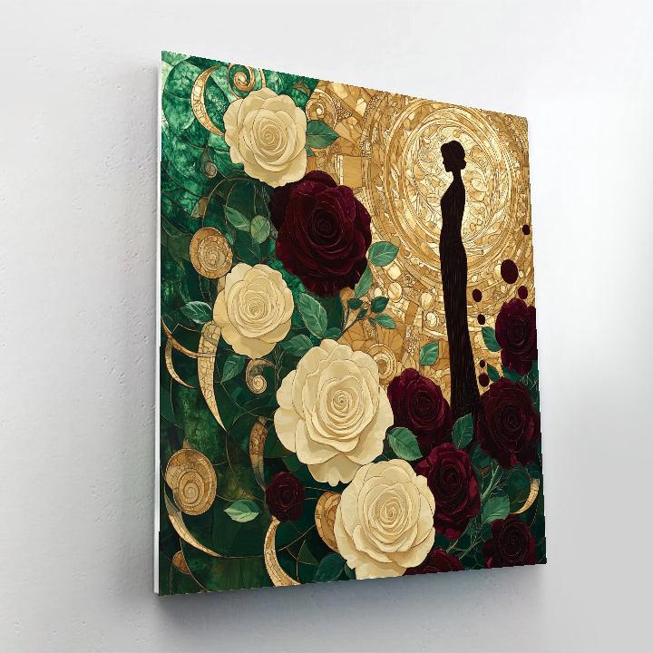 Gustav Klimt Inspired Golden Garden Of Roses Painting by numbers kit