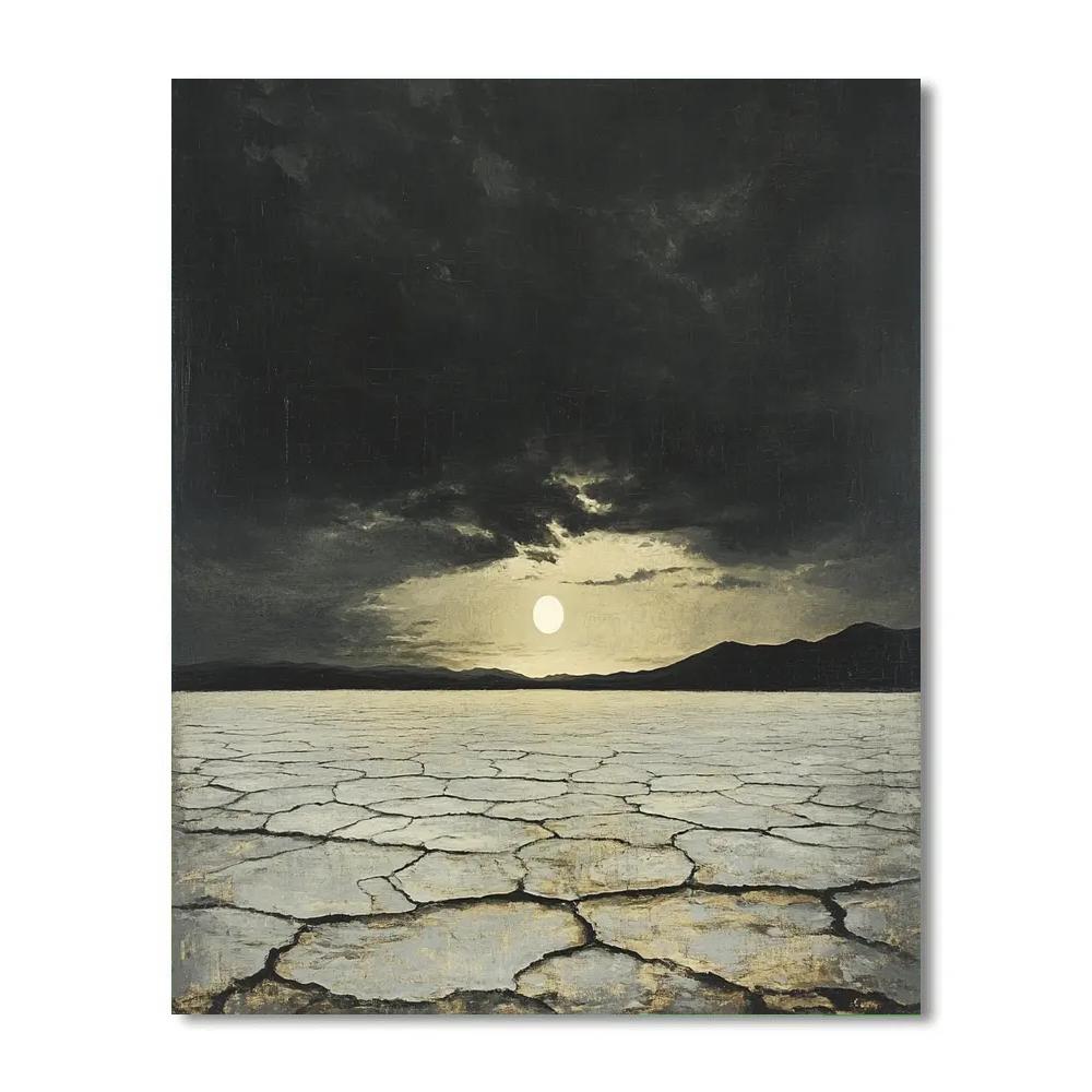 Francisco Goya Inspired Eclipse Over Salt Flats Paint by numbers art