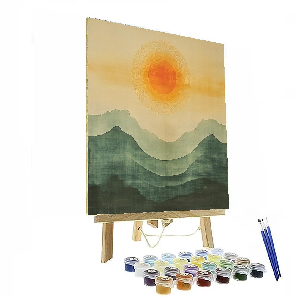 Nandalal Bose Inspired Monsoon Raga Swirls Paint by numbers art