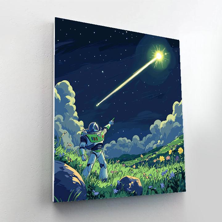 Buzz Lightyear Meteor Meadow Mission painting number kit