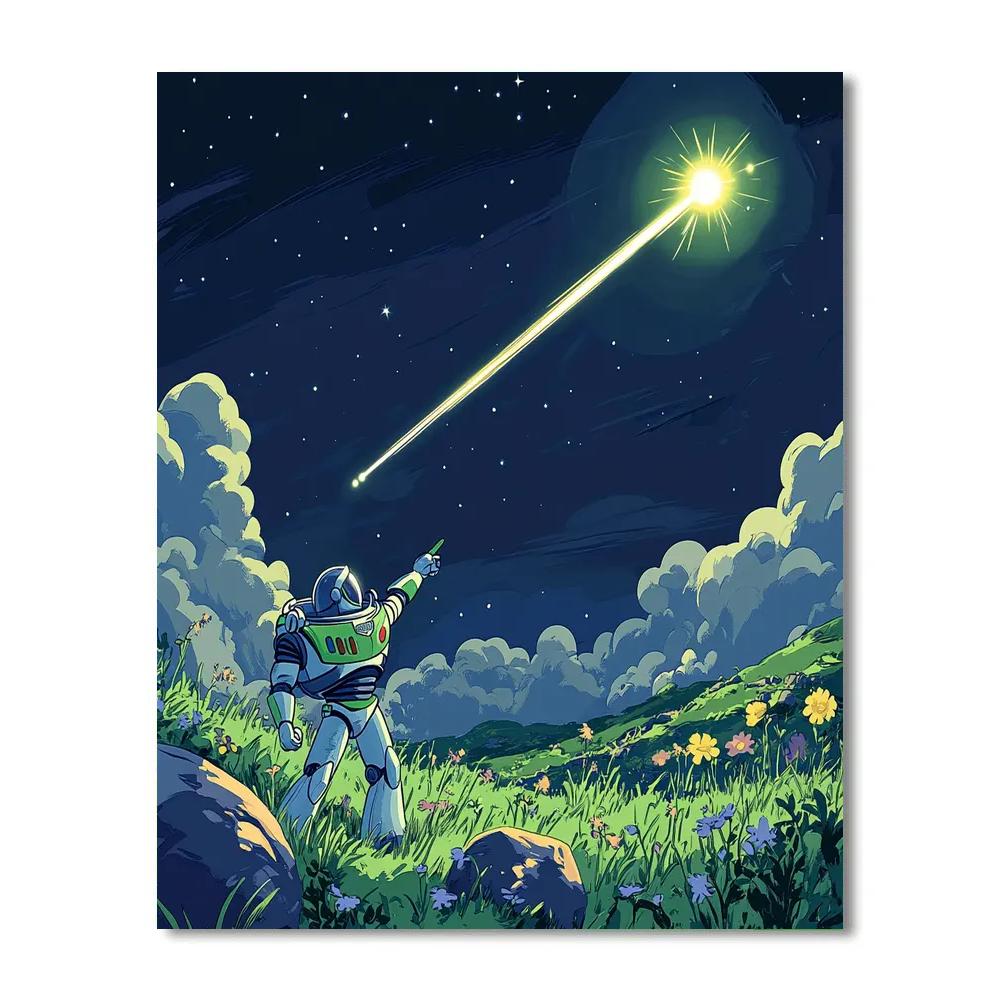 Buzz Lightyear Meteor Meadow Mission painting number kit