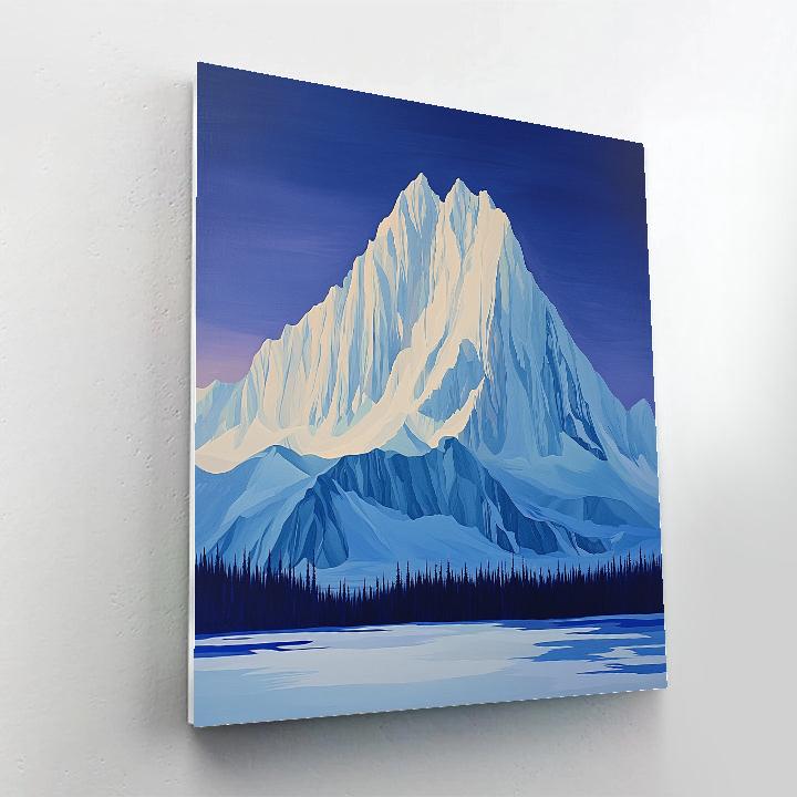 Lawren Harris Inspired Cathedral Ridge In Luminous Winter Silence painting number kit