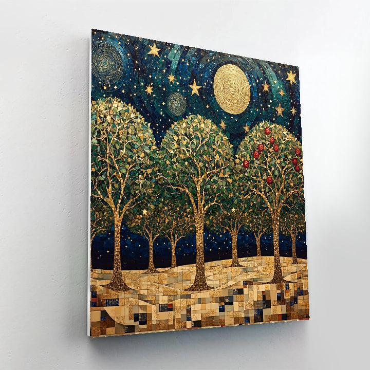 Gustav Klimt Inspired Auric Constellation Orchard DIY paint by numbers