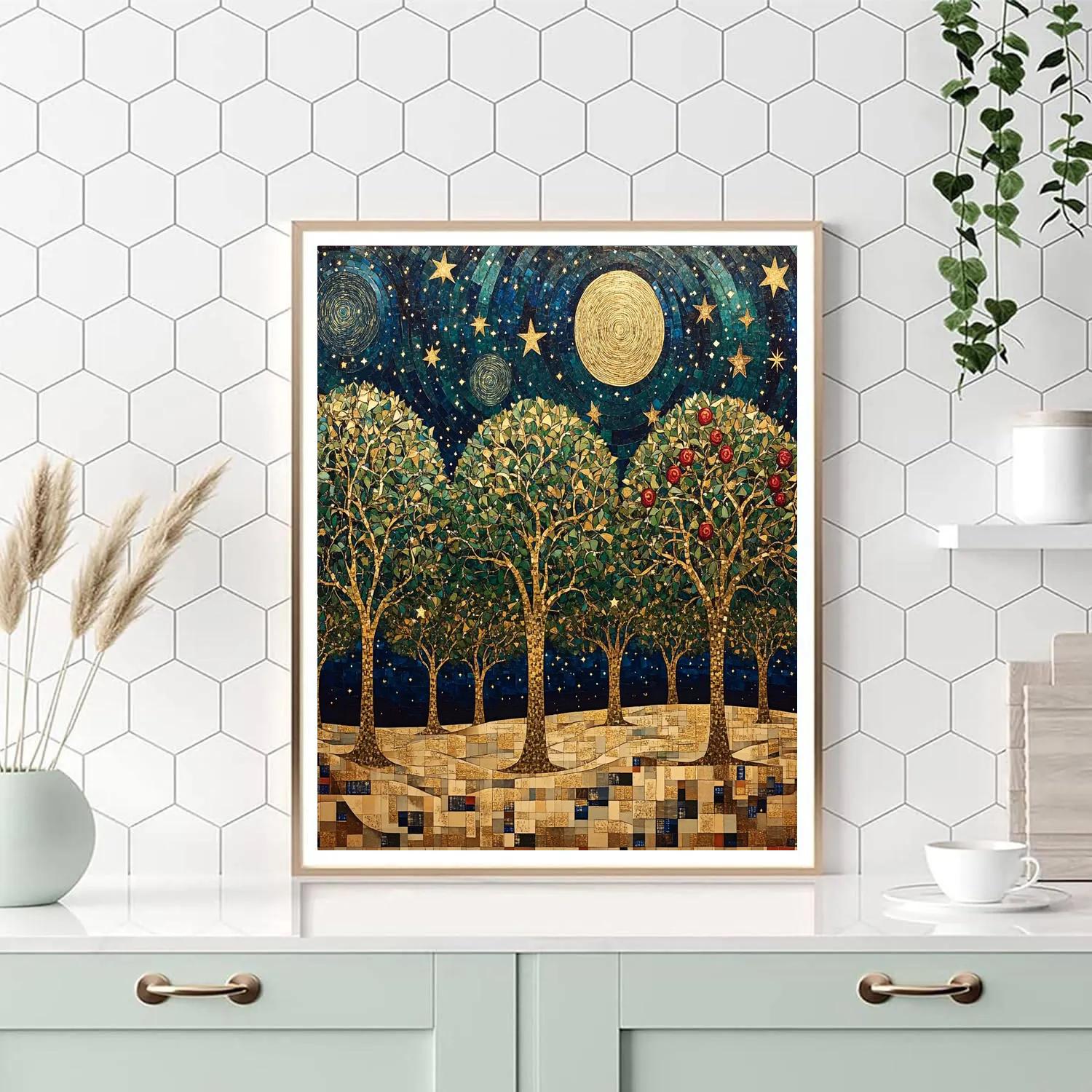 Gustav Klimt Inspired Auric Constellation Orchard DIY paint by numbers