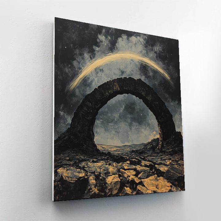 Francisco Goya Inspired Basalt Arch Beneath A Meteor Shower Numbered painting kits