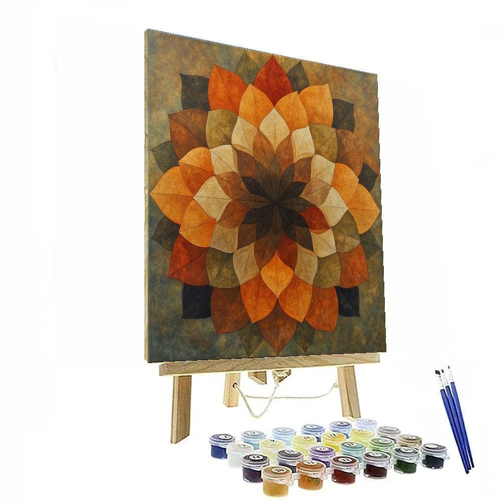 Nandalal Bose Inspired Cosmic Rangoli Nebula Pattern painting number kit