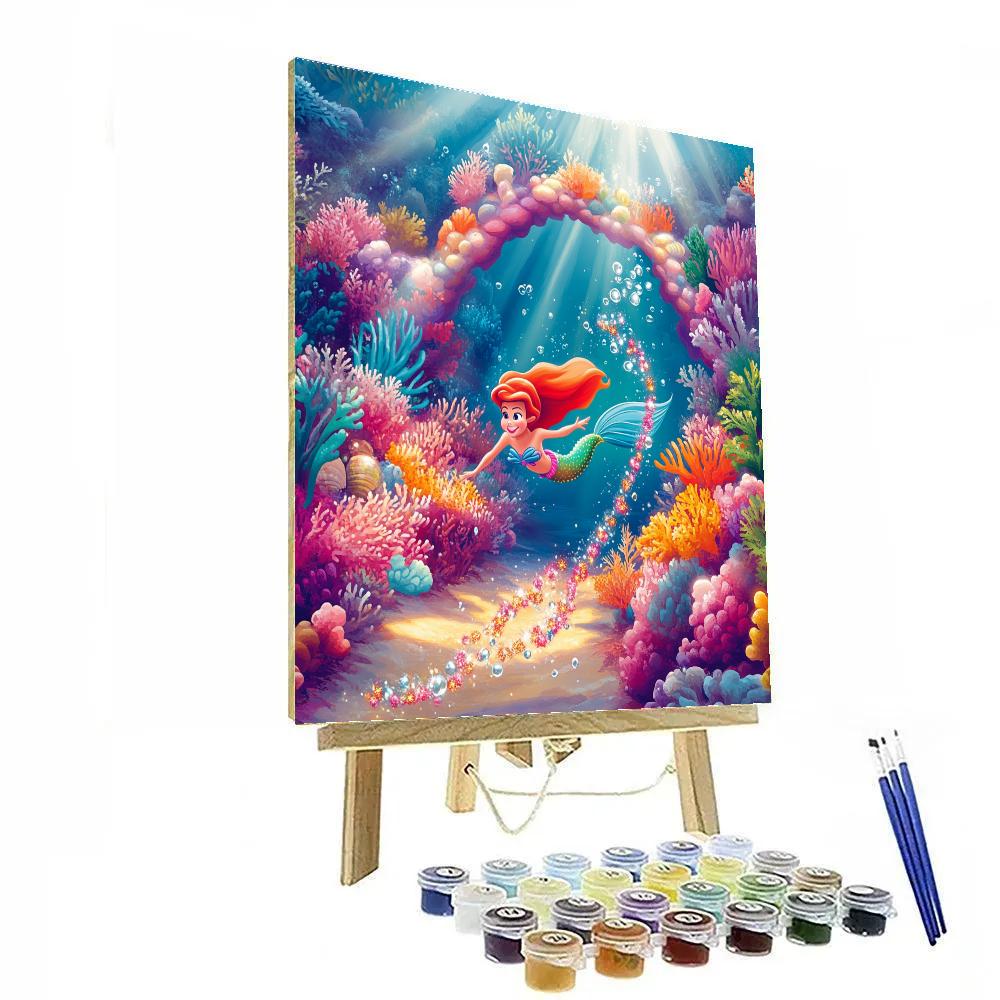 Ariel Bubble Reef Treasure Trail paint by numbers