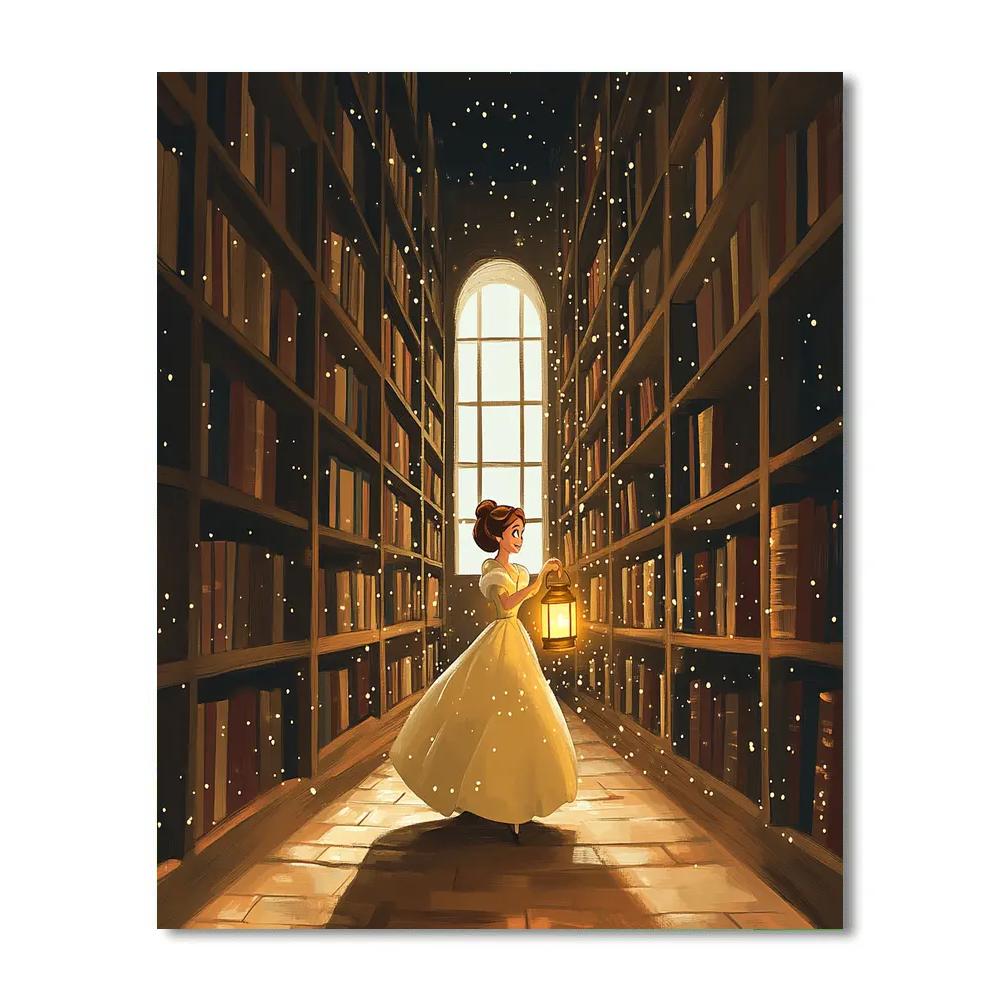 Belle Library Lantern Maze paint by number