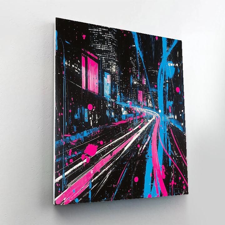 Jackson Pollock Inspired Citylights At Midnight Paint by numbers kits