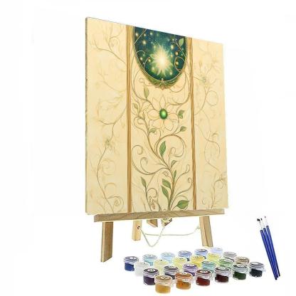 Alphonse Mucha Inspired Celestial Vernal Arabesque paint by numbers