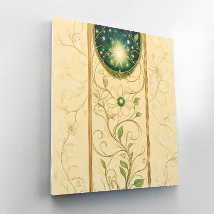 Alphonse Mucha Inspired Celestial Vernal Arabesque paint by numbers