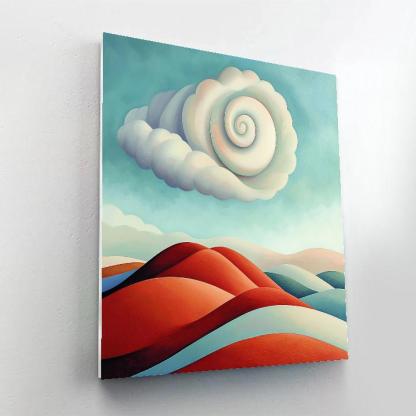 Georgia O’Keeffe Inspired Spiral Cloud Above Red Mesa Painting by numbers kit