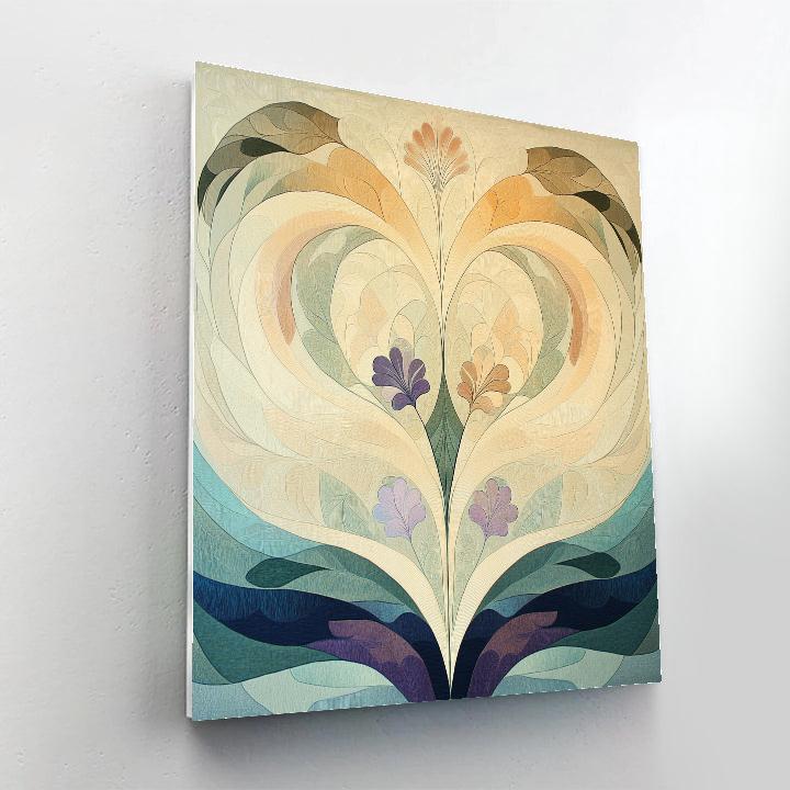 Alphonse Mucha Inspired Tidal Equinox Patternfield Numbered painting kits