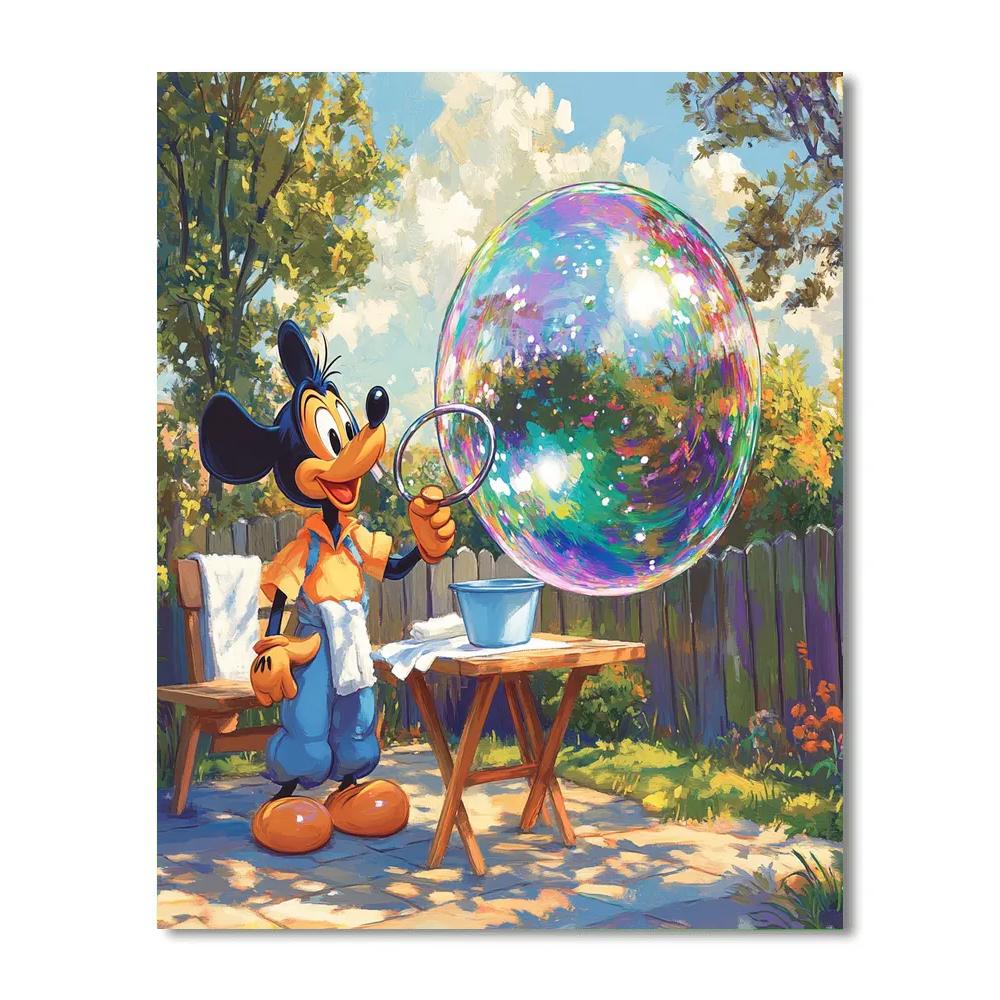 Goofy Giant Bubble Science Day paint by numbers