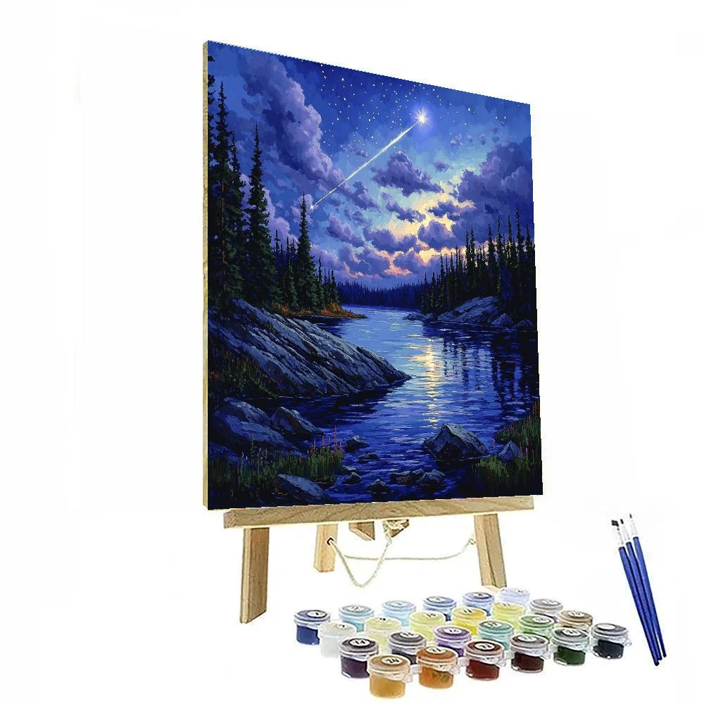 J. E. H. MacDonald Inspired Meteor Reflections On A Boreal Lake Painting by numbers kit
