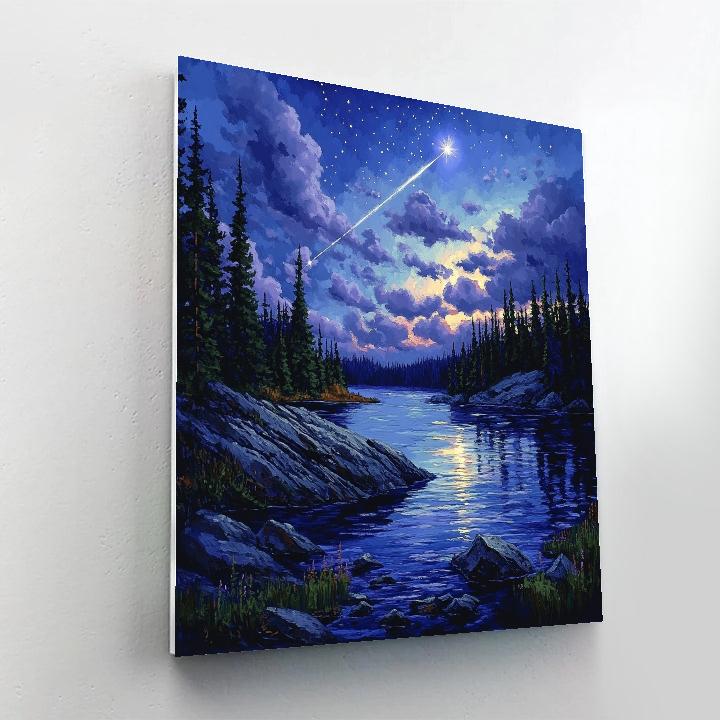 J. E. H. MacDonald Inspired Meteor Reflections On A Boreal Lake Painting by numbers kit