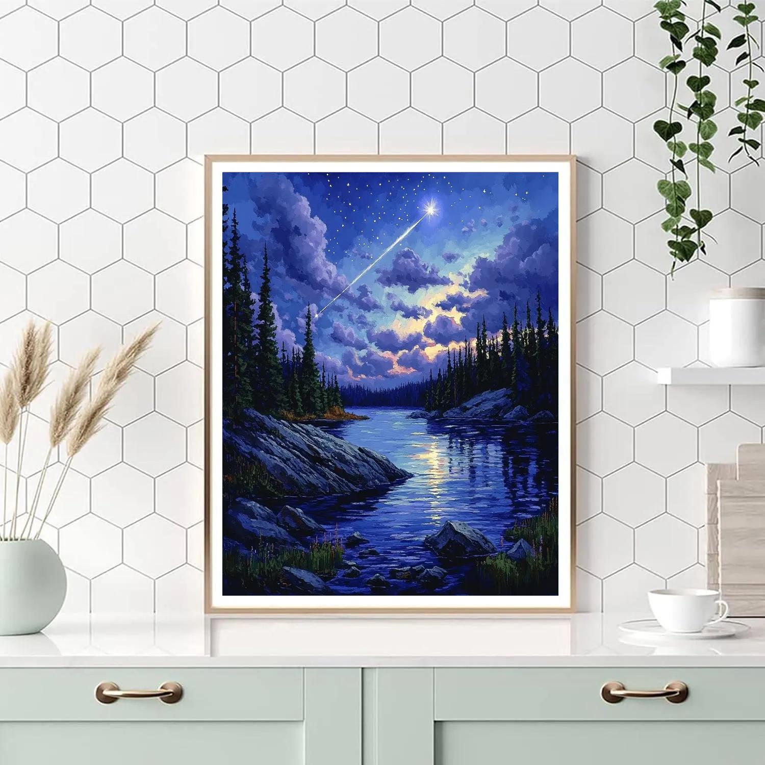 J. E. H. MacDonald Inspired Meteor Reflections On A Boreal Lake Painting by numbers kit