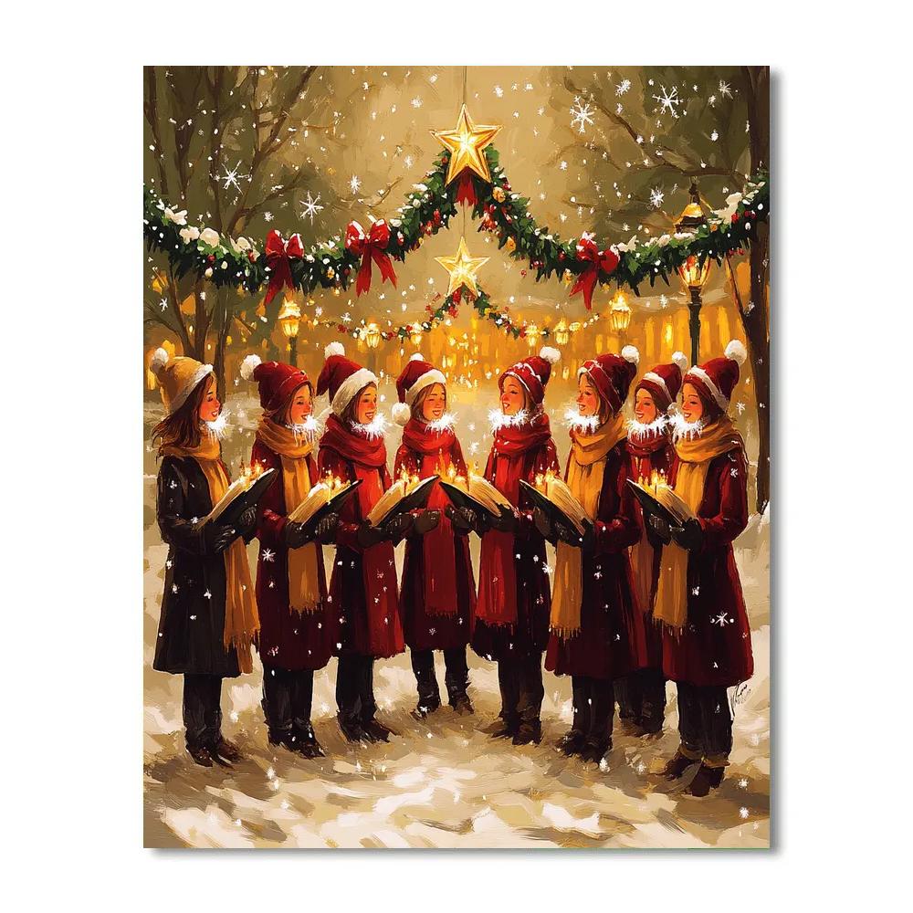 Star Garland Carol Circle paint by color