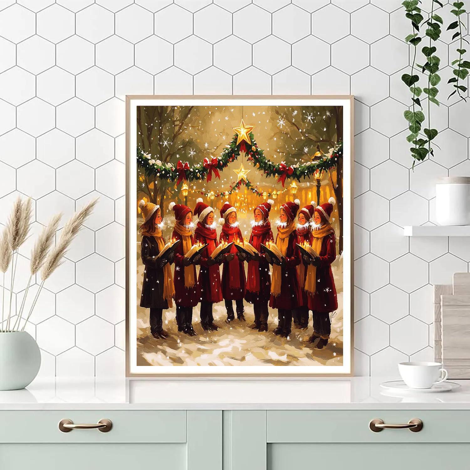Star Garland Carol Circle paint by color