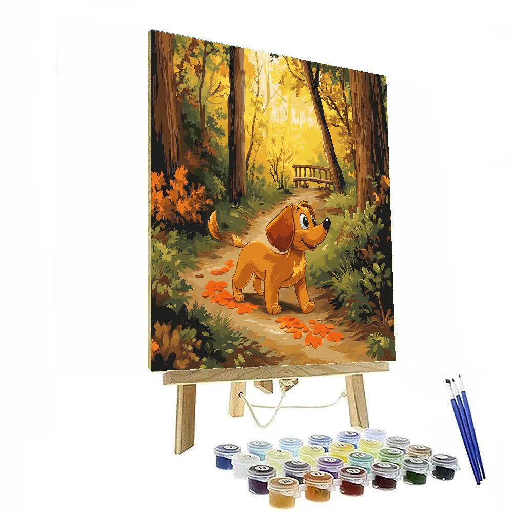 Pluto Forest Trail Sniff Quest Painting by numbers kit