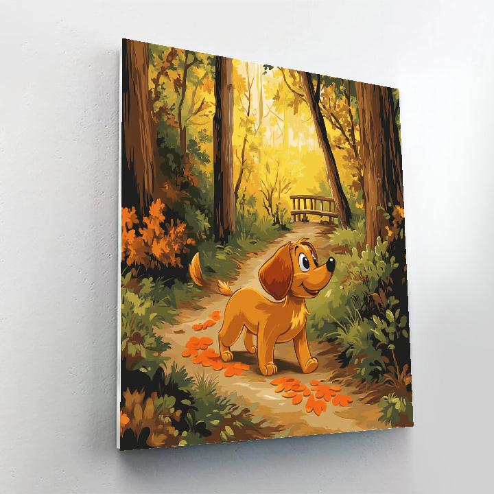 Pluto Forest Trail Sniff Quest Painting by numbers kit