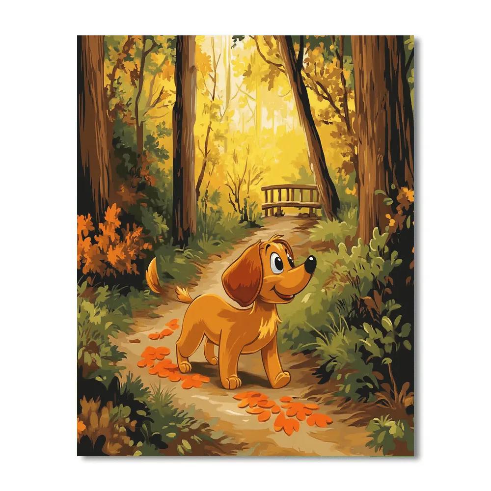Pluto Forest Trail Sniff Quest Painting by numbers kit