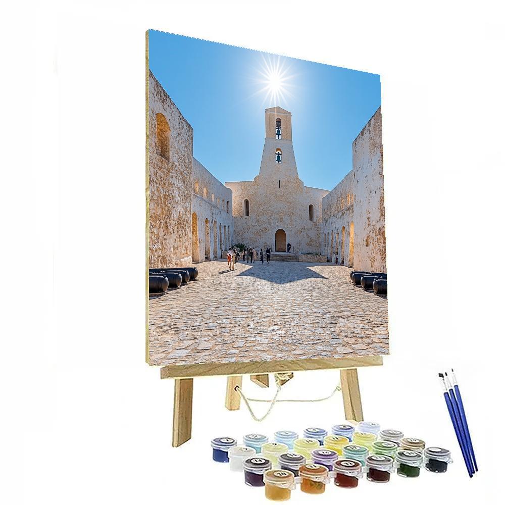 Stone And Sky At The Castle Of Good Hope Courtyard Cape Town South Africa paint by color