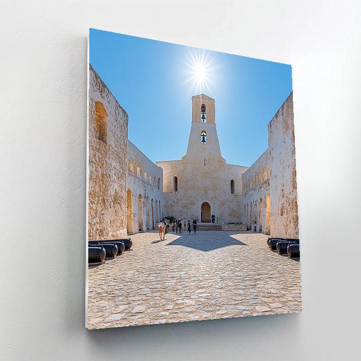 Stone And Sky At The Castle Of Good Hope Courtyard Cape Town South Africa paint by color
