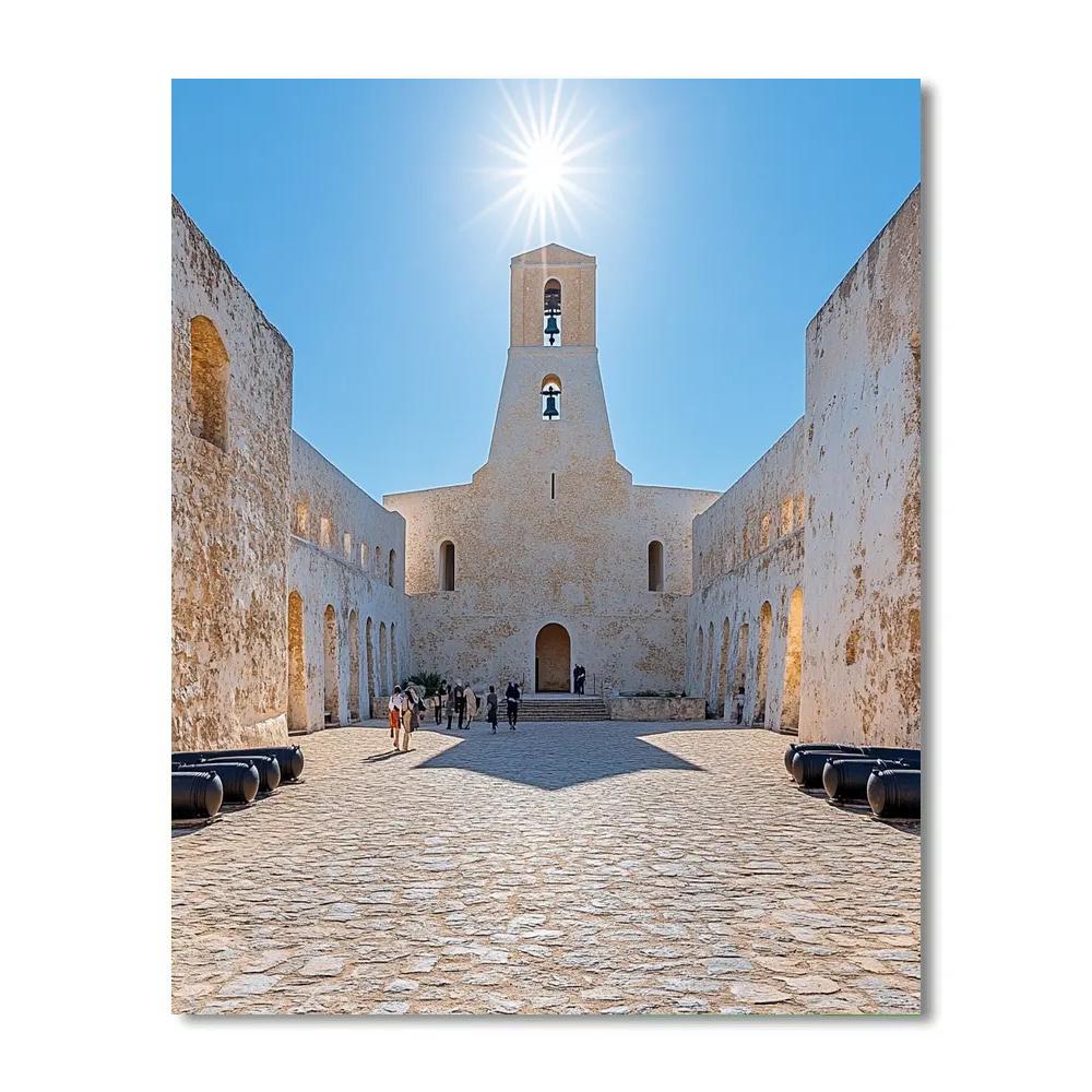 Stone And Sky At The Castle Of Good Hope Courtyard Cape Town South Africa paint by color